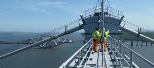 The Forth Bridge, a cantilever railway bridge across the Firth of Forth in the east of Scotland